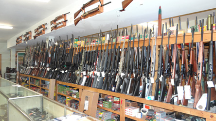 We carry a huge inventory of handguns, shotguns, rifles, and ammunition.